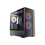 Antec FLUX REAR Midi Tower Κουτί Υπολογιστή με Πλαϊνό Παράθυρο Μαύρο