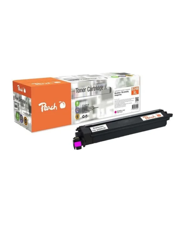 Peach Συμβατό Toner για Laser Εκτυπωτή Brother Brother Tn-248xl (dcp-l3520) 2300 Σελίδων Ματζέντα