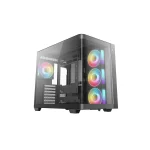 Deepcool CG530U 4F Midi Tower Κουτί Υπολογιστή με Πλαϊνό Παράθυρο και ARGB Φωτισμό Μαύρο