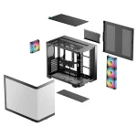Deepcool CG530U 4F Midi Tower Κουτί Υπολογιστή με Πλαϊνό Παράθυρο και ARGB Φωτισμό Μαύρο - Image 7