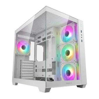 Deepcool CG530U 4F Midi Tower Κουτί Υπολογιστή με Πλαϊνό Παράθυρο και ARGB Φωτισμό Λευκό