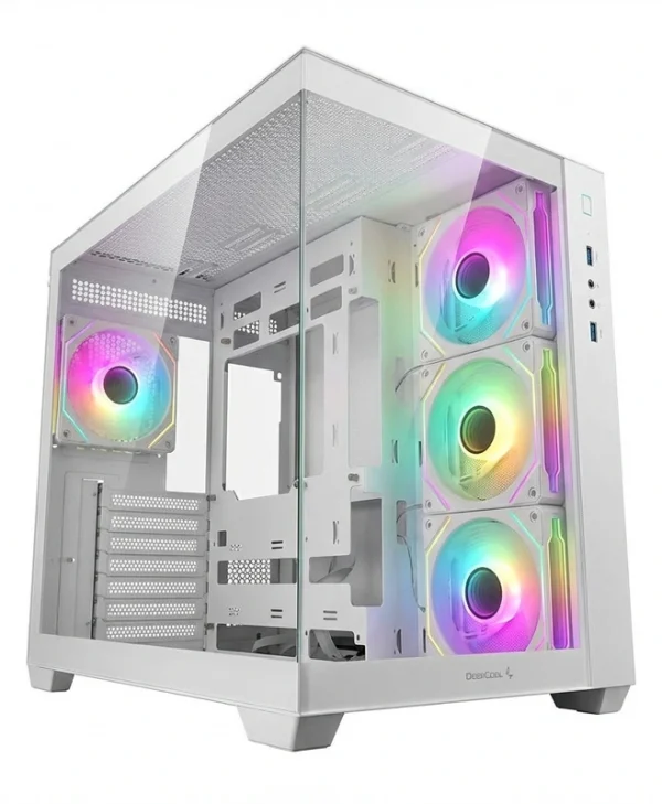 Deepcool CG530U 4F Midi Tower Κουτί Υπολογιστή με Πλαϊνό Παράθυρο και ARGB Φωτισμό Λευκό