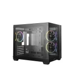 Deepcool CG330 3F Mini Tower Κουτί Υπολογιστή με Πλαϊνό Παράθυρο και ARGB Φωτισμό Μαύρο - Image 4