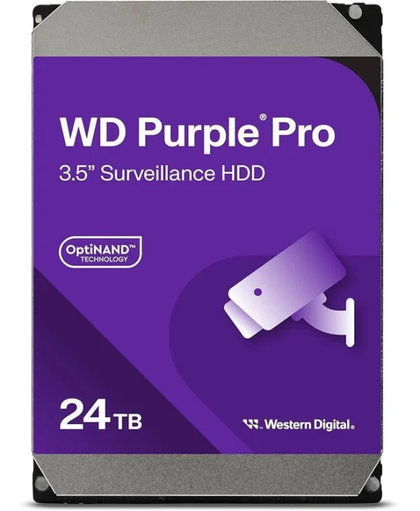 Western Digital Purple Pro Smart 24TB HDD Σκληρός Δίσκος 3.5" SATA III 7200rpm με 512MB Cache για Καταγραφικό