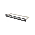 Lanberg Lanberg Patch Panel Κενό 24 Θύρες 1u 19inch Ftp Keystone Modules Μαύρο