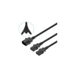 Manhattan IEC C14 / IEC C13 - IEC C14 / IEC C13 Cable 1.8m Μαύρο 157469 157469