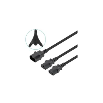 Manhattan IEC C14 / IEC C13 - IEC C14 / IEC C13 Cable 1.8m Μαύρο 157469 157469