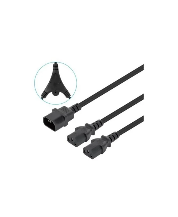 Manhattan IEC C14 / IEC C13 - IEC C14 / IEC C13 Cable 1.8m Μαύρο 157469 157469