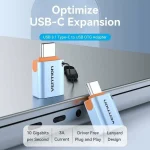 Vention Μετατροπέας N-Connector male σε USB-C female 1τμχ (CUBH0) CUBH0 - Image 2