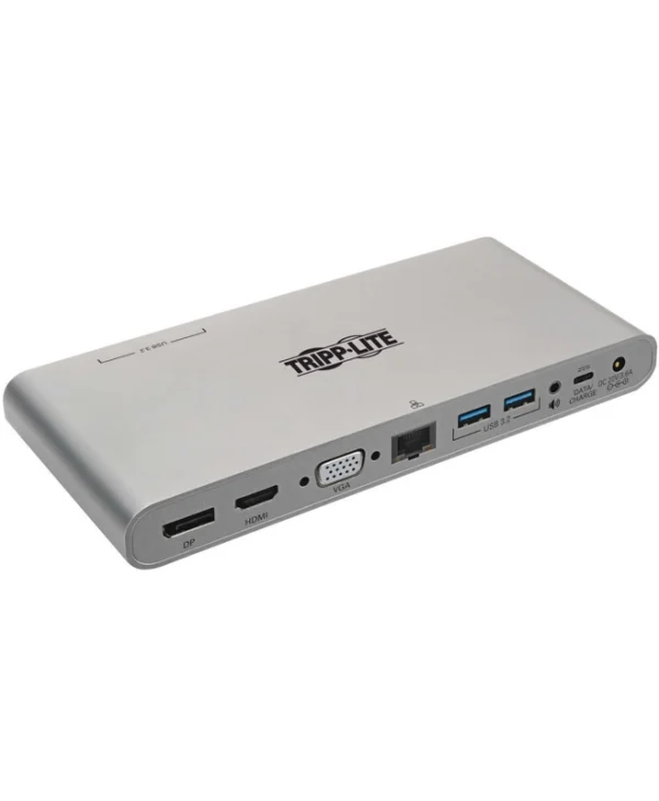 Eaton USB-C Docking Station με HDMI/DisplayPort 4K PD Ethernet και σύνδεση 3 Οθονών Γκρι (U442-DOCK4-INT) U442-DOCK4-INT