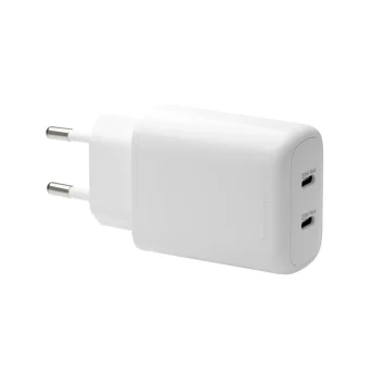 dbramante1928 Φορτιστής Χωρίς Καλώδιο GaN με 2 Θύρες USB-C 20W Power Delivery / Quick Charge 3.0 Λευκός (CH20EUWH7122) CH20EUWH7122