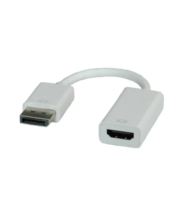 Roline 12.03.3134 Μετατροπέας DisplayPort male σε HDMI female Λευκό 1τμχ 12.03.3134