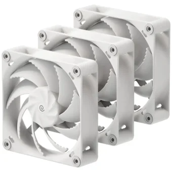 HAVN H12 Case Fan 120mm με Λευκό Φωτισμό και Σύνδεση 4-Pin PWM 3τμχ Λευκό