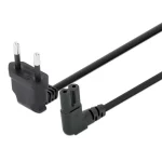 Manhattan IEC C7 / Euro - IEC C7 / Euro Cable 3m Μαύρο 356879 356879