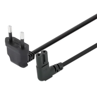 Manhattan IEC C7 / Euro - IEC C7 / Euro Cable 3m Μαύρο 356879 356879