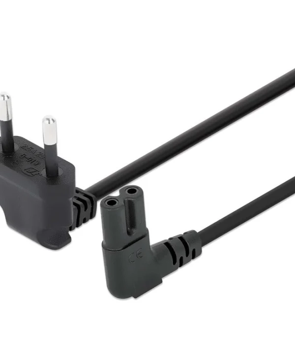 Manhattan IEC C7 / Euro - IEC C7 / Euro Cable 3m Μαύρο 356879 356879