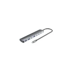 Manhattan Hub 10 Θυρών με σύνδεση USB-A & Θύρα Φόρτισης Γκρι