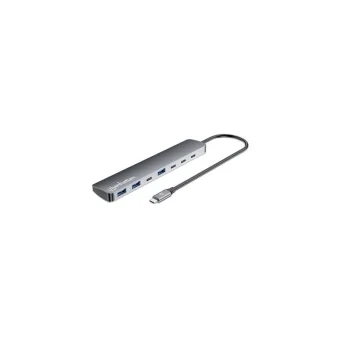Manhattan Hub 10 Θυρών με σύνδεση USB-A & Θύρα Φόρτισης Γκρι