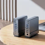 Cablexpert USB-C Docking Station με HDMI/DisplayPort 4K PD Ethernet και σύνδεση 3 Οθονών Γκρι (A-CF-COMBO15-01) A-CF-COMBO15-01 - Image 3