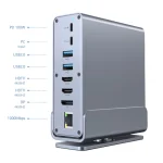 Cablexpert USB-C Docking Station με HDMI/DisplayPort 4K PD Ethernet και σύνδεση 3 Οθονών Γκρι (A-CF-COMBO15-01) A-CF-COMBO15-01 - Image 4