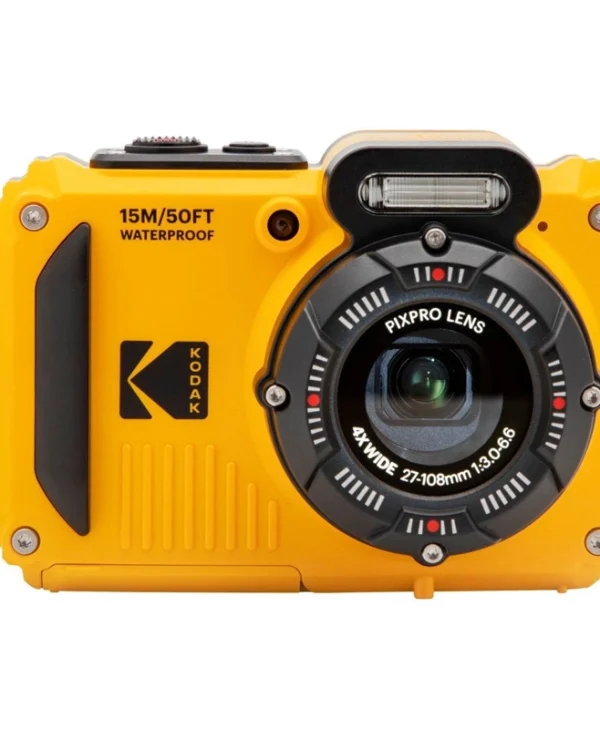 Kodak WPZ2 Compact Φωτογραφική Μηχανή 16MP Full HD (1080p) Οπτικού Ζουμ 4x Κίτρινη WPZ2