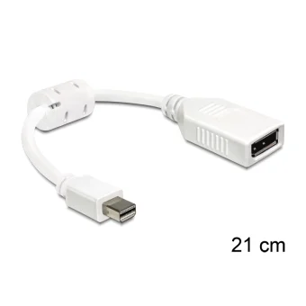 DeLock Μετατροπέας DisplayPort male σε DisplayPort female Λευκό 1τμχ 65427 65427