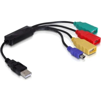 DeLock Μετατροπέας USB-A male σε USB-A / mini USB female (61724) 61724