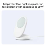 Google Ασύρματος Φορτιστής Qi2 25W Λευκός (Pixelsnap with Stand) - Image 2