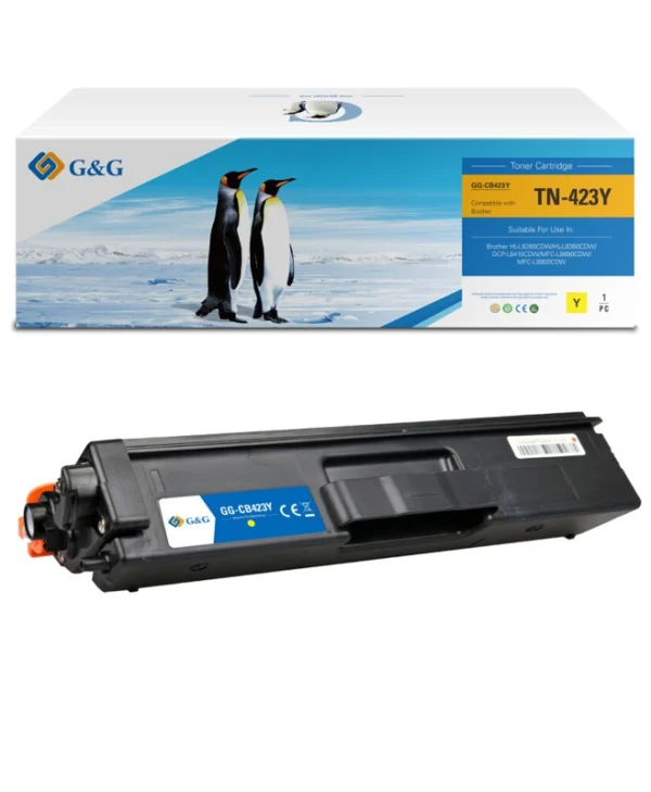 G&g Premium Toner 4k Brother Tn 423 Yellow Tn-423y Tn423y