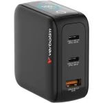 Verbatim Φορτιστής Χωρίς Καλώδιο GaN με Θύρα USB-A και 2 Θύρες USB-C 100W Power Delivery / Quick Charge 3.0 Μαύρος (30239) 30239 - Image 3