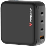Verbatim Φορτιστής Χωρίς Καλώδιο GaN με Θύρα USB-A και 3 Θύρες USB-C 140W Power Delivery / Quick Charge 3.0 Μαύρος (30240) 30240 - Image 2