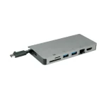 Roline USB-C Docking Station με HDMI 4K PD Ethernet και σύνδεση 2 Οθονών Ασημί (12.02.1022-4) 12.02.1022-4 - Image 2