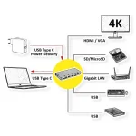 Roline USB-C Docking Station με HDMI 4K PD Ethernet και σύνδεση 2 Οθονών Ασημί (12.02.1022-4) 12.02.1022-4 - Image 5