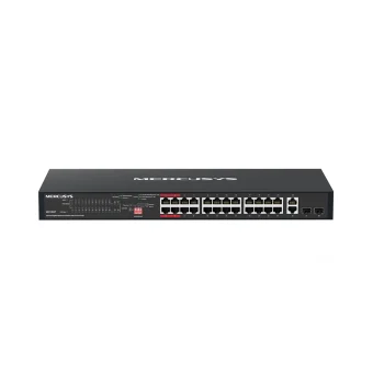 Mercusys MS128GP Unmanaged L2 PoE+ Switch με 24 Θύρες Gigabit (1Gbps) Ethernet και 2 SFP Θύρες MS128GP