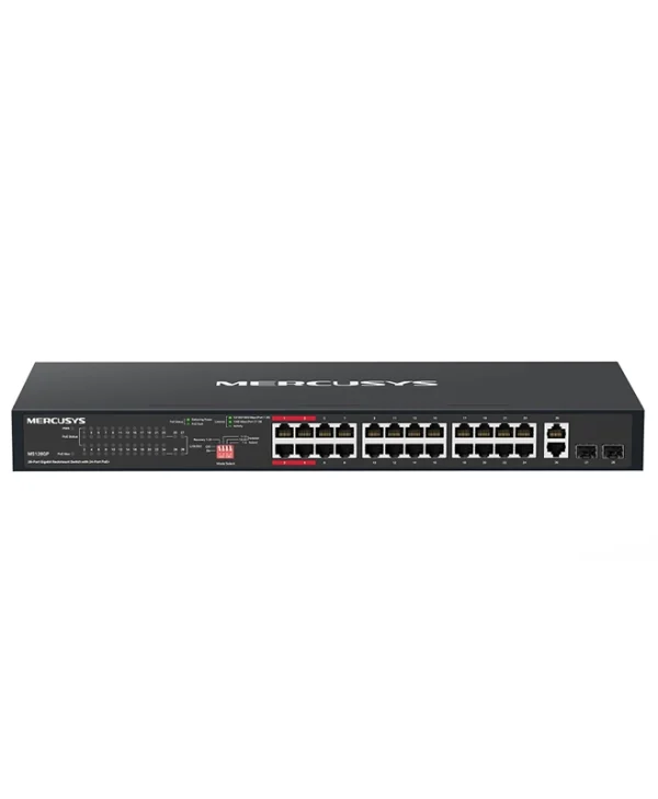 Mercusys MS128GP Unmanaged L2 PoE+ Switch με 24 Θύρες Gigabit (1Gbps) Ethernet και 2 SFP Θύρες MS128GP