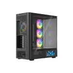 Modecom Volcano AQ400 Gaming Midi Tower Κουτί Υπολογιστή με Πλαϊνό Παράθυρο Μαύρο - Image 4