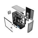 Modecom Volcano AQ400 Gaming Midi Tower Κουτί Υπολογιστή με Πλαϊνό Παράθυρο Μαύρο - Image 8