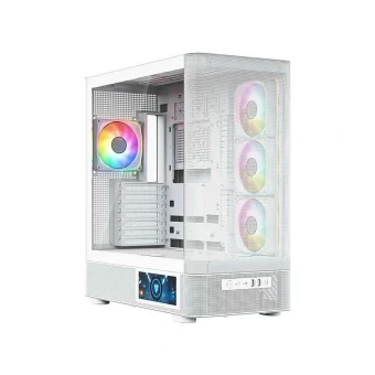 Modecom Volcano AQ400 Gaming Midi Tower Κουτί Υπολογιστή με Πλαϊνό Παράθυρο Λευκό