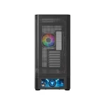 Modecom Volcano AQ500 Gaming Midi Tower Κουτί Υπολογιστή με Πλαϊνό Παράθυρο και ARGB Φωτισμό Μαύρο - Image 3