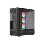 Modecom Volcano AQ500 Gaming Midi Tower Κουτί Υπολογιστή με Πλαϊνό Παράθυρο και ARGB Φωτισμό Μαύρο - Image 4