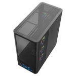 Modecom Volcano AQ500 Gaming Midi Tower Κουτί Υπολογιστή με Πλαϊνό Παράθυρο και ARGB Φωτισμό Μαύρο - Image 5