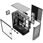 Modecom Volcano AQ500 Gaming Midi Tower Κουτί Υπολογιστή με Πλαϊνό Παράθυρο και ARGB Φωτισμό Μαύρο - Image 11