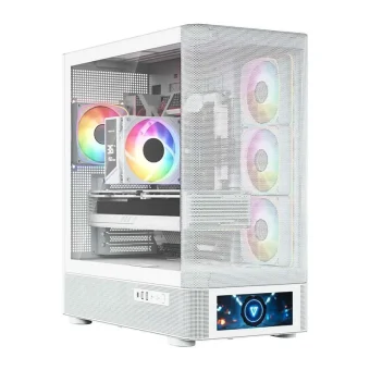 Modecom Volcano AQ500 Gaming Midi Tower Κουτί Υπολογιστή με Πλαϊνό Παράθυρο και ARGB Φωτισμό Λευκό