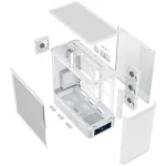 Modecom Volcano AQ500 Gaming Midi Tower Κουτί Υπολογιστή με Πλαϊνό Παράθυρο και ARGB Φωτισμό Λευκό - Image 5