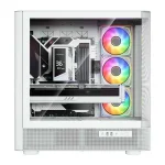 Modecom Volcano AQ500 Gaming Midi Tower Κουτί Υπολογιστή με Πλαϊνό Παράθυρο και ARGB Φωτισμό Λευκό - Image 12