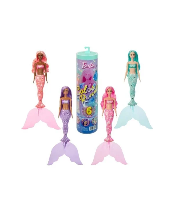 Barbie Γοργόνες Κούκλα Color Reveal για 3+ Ετών (Διάφορα Σχέδια) 1τμχ