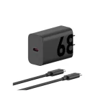 Motorola Φορτιστής GaN με Θύρα USB-C και Καλώδιο USB-C - USB-C 68W Μαύρος (TurboPower)