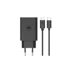Motorola Φορτιστής GaN με Θύρα USB-C και Καλώδιο USB-C - USB-C 68W Μαύρος (TurboPower) - Image 8
