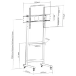 Techly ICA-TR74 Βάση Τηλεόρασης Δαπέδου έως 90" και 70kg - Image 6