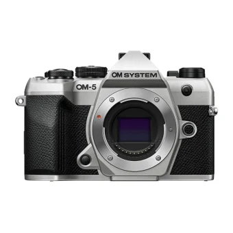 Olympus Om-5 Ii Body Silver Bls-50 Battery Eyecup Usb Connection Cable Shoulder Strap V210070sw000